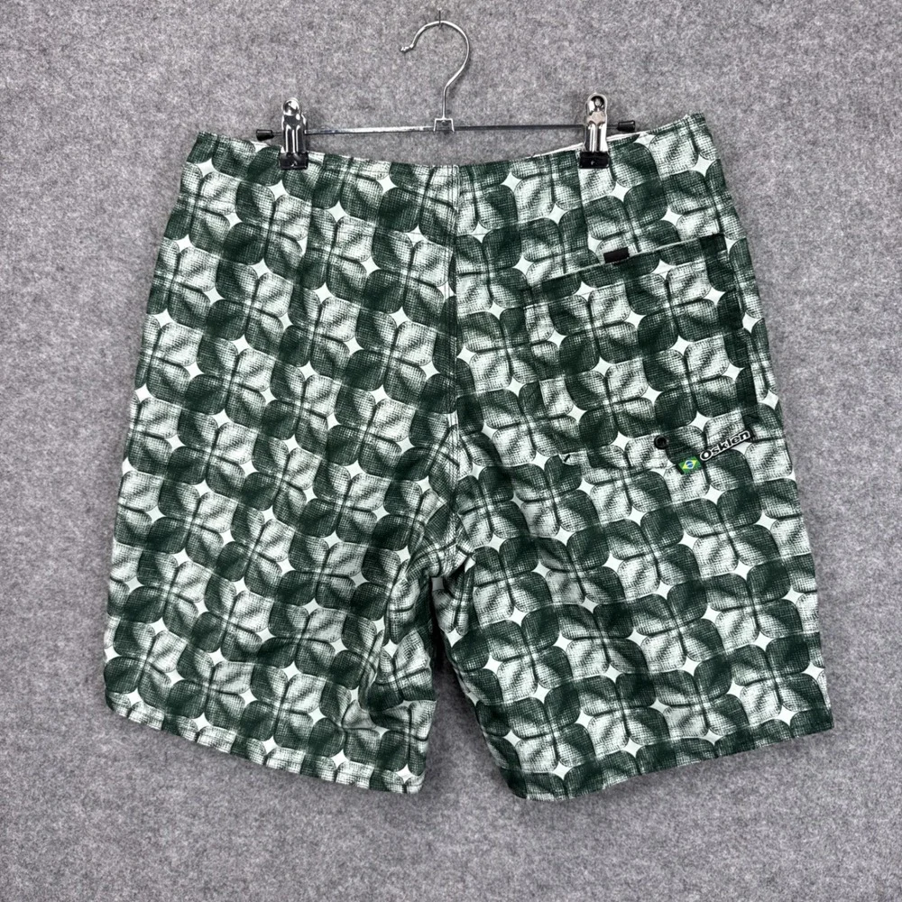 Osklen Surfing Rio de Janeiro Aqualight Board Shorts Green Floral Mens Size 30